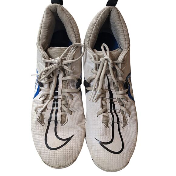 Nike Alpha Shoes Fastflex Cleats Mens 12 White Blue CV0582-101 Turf Football main image 16